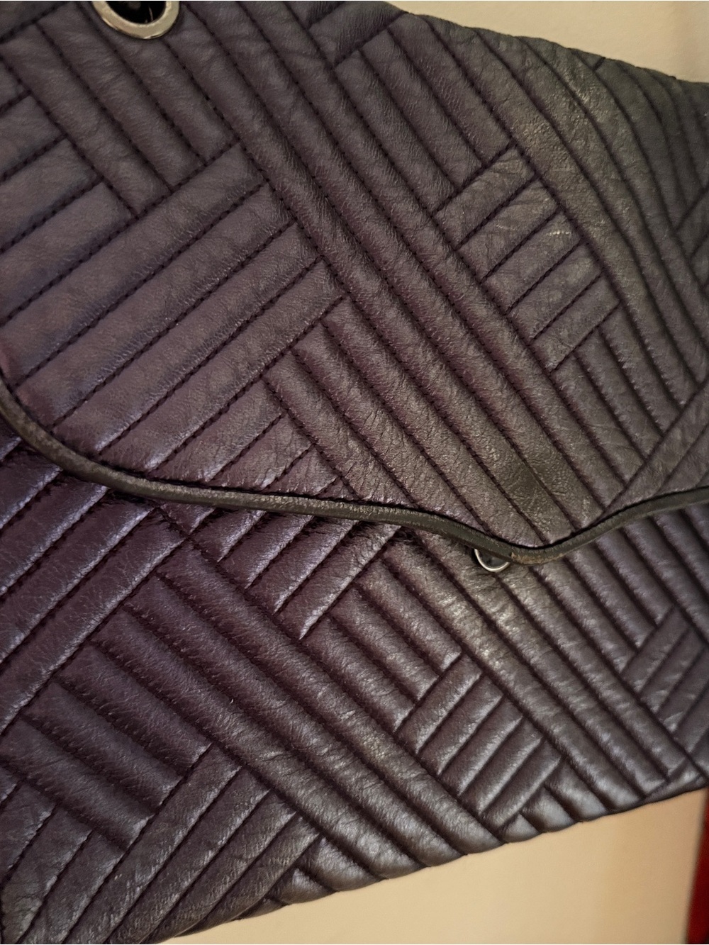 Rebecca Minkoff Affair Chain Crossbody | Metallic purple + gunmetal - Picture 9 of 10